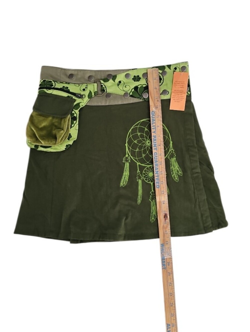 Kathmandu Imports Handmade Nepal Festival Mini Skirt Dreamcatcher Utility Pouch - Picture 14 of 15